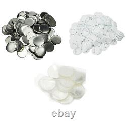 1000 Sets 37mm ABS Blank Badge Parts Supplies For Button Maker Machine DIY USA