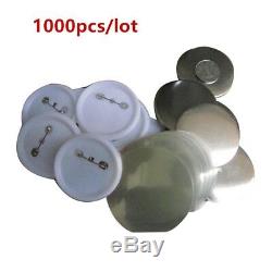 1000x1-1/4 (32mm) Blank Pin Badge Button Supplies Parts for Badge Maker Machine