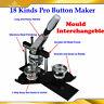 18 Kind Pro Metal Frame Round Square Rectangle Oval Badge Button Maker Machine