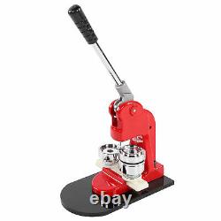 1Pc 5.8cm Red Button Making Machine Badge Maker Tool Set Kit 1K Buttons Included