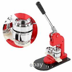 1Pc 5.8cm Red Button Making Machine Badge Maker Tool Set Kit 1K Buttons Included