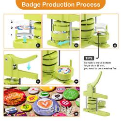 1+1.25+2.25IN 3Size Badge Button Maker Badge Press Machine 400pcs Circle Cutter