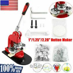 1/1.25/2.28 Rotated Button Maker Badge Punch Press Machine with 1000 Buttons