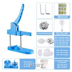 1+1.25+2.2 inch Button Maker Badge Punch Press Machine with 400pcs Badge Parts