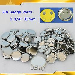 1-1/432mm 1,000sets All Metal Pin Badge Button Parts Supplies for Maker Machine