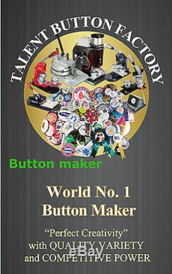 1-1/4mm KIT! N3 32mm Button Maker+100 All Metal Pin Badge+Circle Cutter DIY