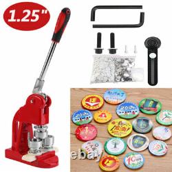 1.25 Button Maker Badge Punch Press Making Machine 1000 Parts withCircle Cutter
