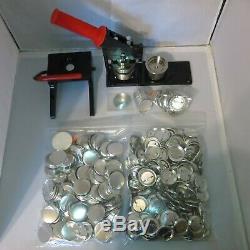 1-3/4 inch New Tecre Badge Button Maker and Graphic Punch 500 Buttons Pin Parts