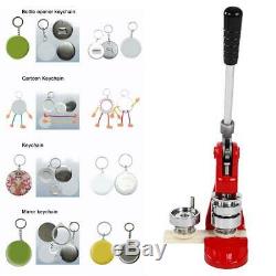 1.75 Button Maker Machine 44mm with 500 Buttons Circle Badge Punch Press Pin US
