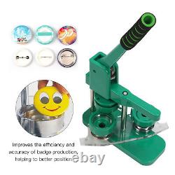 1.7 44mm Button Maker Machine Badge Punch Press 100 Set Parts Circle Cutter DIY