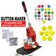 1 Button Badge Maker Punch Press Machine With 300pcs Round Pin Parts Diy (25mm)