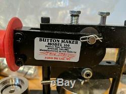 1 inch Tecre Pin Badge Button Maker Machine + 750 Buttons Parts + Bonuses