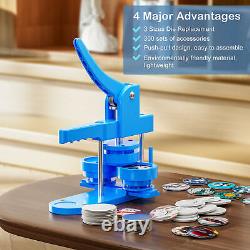 25,32,58mm Button Maker Badge Punch Press Machine with 400pcs Badge Parts Kit