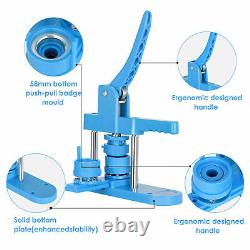 25 32 58mm Button Maker Badge Punch Press Machine with 400pcs Badge Parts US