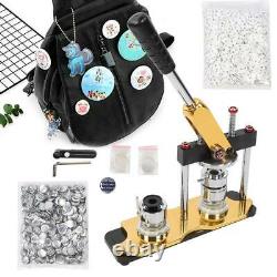 25mm Rotating Button Maker Machine Badge Press With 1000Pcs Buttons And 3 Dies
