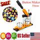 2.28in/ 58mm Button Maker Badge Punch Press Machine With 100 Badge Circle Cutter