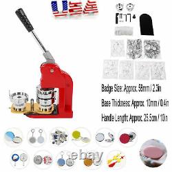 2.3in Button Maker Machine Badge Punch Press DIY Round Pin Tool 500 Button Part