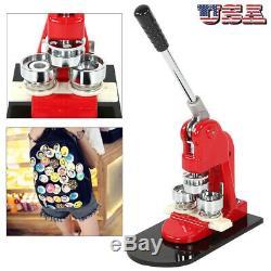 2.5cm Badge Punch Press Maker Machine With 1000 Circle Button Parts US Stock