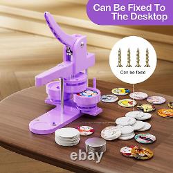 300Pcs Button Pin Maker Machine Multiple Sizes 1''+1.25''+2.25'' Badge Button Pr