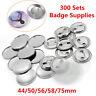 300sets Metal Button Badge Parts Supplies For Round Pin Maker Machine 44-75mm