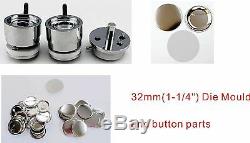 32mm 1-1/4 Interchangeable Button Maker Machine Badge Material KIT