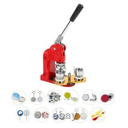32mm 1.3in Button Maker Badge Punch Press Machine with 1000 Button Parts US