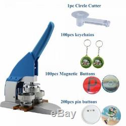 32mm Button Maker Machine Badge Press+ Pin Buttons+Magnetic Buttons+Keychains