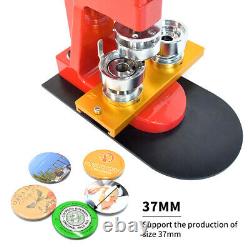 37mm 1.5 Button Maker Badge Press 100 Pcs Circle Cutter Manual Making Machine