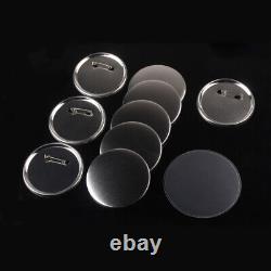 37mm Round Badge Button Parts Supplies ABS / Metal Pin Back for Pro Maker DIY
