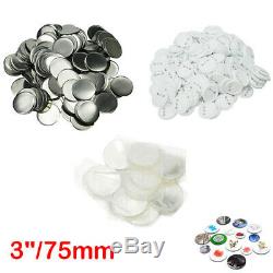 3/75mm DIY ABS/Metal Pin Badge Buttons Parts Supplies Pro Maker Machine New