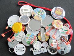 3 (75mm) DIY Round Pin Button Badge Maker Machine + 100 Button Supply Free Gift