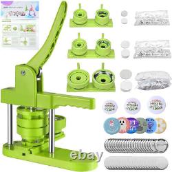 3 In 1 Button Maker Machine Multiple Sizes 1+1.25+2.25 DIY Pin Press 400 Parts
