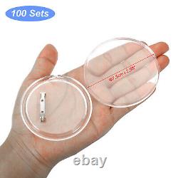3 Inch DIY Button Pins Acrylic Button Pin Badge Clear Button Maker Craft Badges