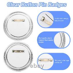 3 Inch DIY Button Pins Acrylic Button Pin Badge Craft Button Maker (200 PCS)