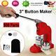 3 Inch Diy Button Maker Machine + 500 Parts Badge Punch Pin + Circle Cutter Usa