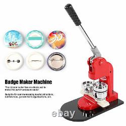 44mm Button Maker Machine DIY Handmade Badge Punch Press Mold Making Supplies US