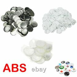 500Pcs 25/32/37/44/58/75mm for Badge Maker Machine ABS Pin Badge Button Supplies