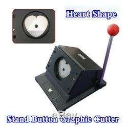 57x52mm Manual Punch Die Cutter Graphic Die Cutter Badge / Button Maker Heart