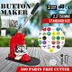 58mm(2.28) Button Badge Maker Press 500 Pcs Machine Metal Slide Circle Cutter