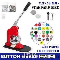 58mm(2.3) Button Badge Maker press 500 Pcs badge maker making kit circle cutter
