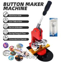 58mm 2.3 Button Maker Badge Press 100 Pcs Circle Cutter Manual Making Machine