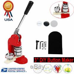 75 mm DIY Button Maker Badge Punch Press Machine 3 500 Parts with Circle Cutter