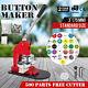 75mm(3) Button Badge Maker Press 500 Pcs Aluminium Frame Machine Ergonomics