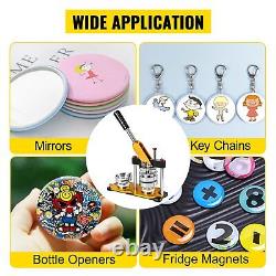 75mm Button Badge Maker Machine with 100Sets Dies Circle Manufacture ButtonParts