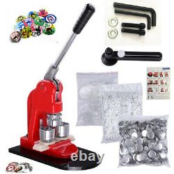 75mm Button Maker Badge Punch Press Machine Mould Badge & 500 Buttons US