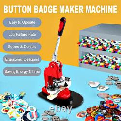 75mm Button Maker Punch Press Machine 100 Pin Badge Parts Manual Making Machine