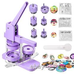 Alldeer 1+1.25+2.25 Inch Button Maker Machine Multiple Sizes Pin Making Kit