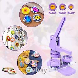 Alldeer 1+1.25+2.25 Inch Button Maker Machine Multiple Sizes Pin Making Kit