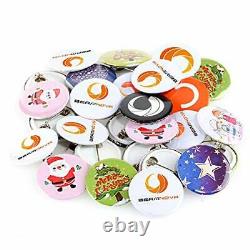 BEAMNOVA Button Badge Maker Machine 1 inch with 1000 Button Parts and Circle