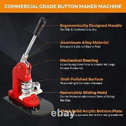 BEAMNOVA Button Maker Machine DIY Round Pin Maker Kit 37mm / 1.46 in About 1